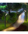 Lampe de jardin solaire 1,5W - CCT, 3 couleurs de lumière, IP65, noir, avec pied et piquet