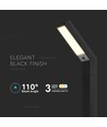 Lampe de jardin solaire 1,5W - CCT, 3 couleurs de lumière, IP65, noir, avec pied et piquet