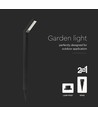 Lampe de jardin solaire 1,5W - CCT, 3 couleurs de lumière, IP65, noir, avec pied et piquet