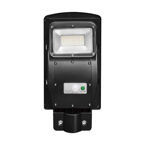 Lampadaire solaire 6W avec détecteur - Télécommande, noir, 800lm, IP65