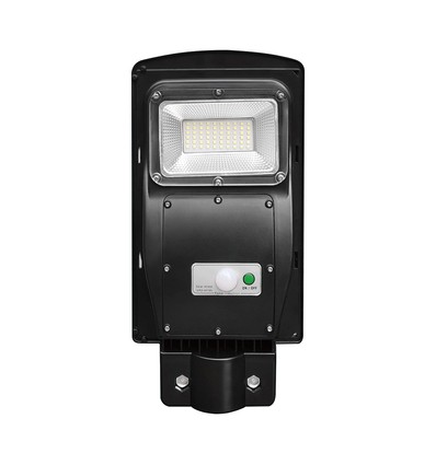 Lampadaire solaire 6W avec détecteur - Télécommande, noir, 800lm, IP65