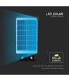 Lampadaire solaire 6W avec détecteur - Télécommande, noir, 800lm, IP65