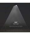 Lampadaire solaire 6W avec détecteur - Télécommande, noir, 800lm, IP65