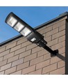 Lampadaire LED solaire 12W - 1200lm, IP65, 6000K, noir, avec panneau solaire et batterie