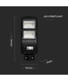 Lampadaire LED solaire 8W Solara - 1000lm, IP65, blanc froid, détecteur de mouvement, avec télécommande et batterie