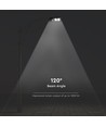 Lampadaire LED solaire 8W Solara - 1000lm, IP65, blanc froid, détecteur de mouvement, avec télécommande et batterie