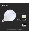 Ampoule globe LED E27 22W - Ø12 cm, G120, mat
