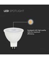 Ampoule LED GU5.3 6,5W, 12V - MR16, Samsung LED chip, 38 degrés, 3000K, remplace 40W