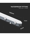 Réglette LED 120cm 36W étanche avec éclairage de secours - IP65, 4320lm, 6500K, incl. batterie, 120cm longueur