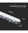 Réglette LED 120cm 36W étanche complète avec détecteur - 120lm/W, IP65, Samsung LED, clips SS