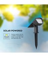 Spot de jardin solaire LED 1,3W avec piquet - CCT réglable, IP65, lampe solaire