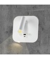 Applique de lit LED 8W avec charge USB/PD - CREE chip, 3000K, blanc, source lumineuse incl.