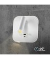 Applique de lit LED 8W avec charge USB/PD - CREE chip, 3000K, blanc, source lumineuse incl.