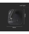 Applique de lit LED 8W avec chargement USB - Noir, 3000K, puce CREE, USB-A et USB-C