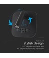 Applique de lit LED 8W avec chargement USB - Noir, 3000K, puce CREE, USB-A et USB-C