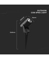 Vt-80070 lampe spot 10W - LED, aluminium, 3000K, boîtier noir, IP65