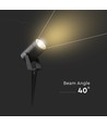 Vt-80070 lampe spot 10W - LED, aluminium, 3000K, boîtier noir, IP65