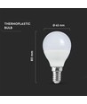 Ampoule LED E14 6,5W sphérique - P45