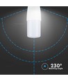 Ampoule LED E14 7,5W - T37, puce LED Samsung, 660lm, diffusion 230°