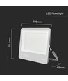 Projecteur LED 300W - 135lm/W, puce Cree, 6 ans de garantie, lampe de travail, IP65 extérieur
