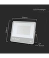 Projecteur LED 200W - 135lm/W, IP65, CREE, 6 ans de garantie, noir, extérieur