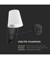 Lampe de chevet LED 2W / applique murale avec charge USB - Noir, 3000K, CREE chip, IP20, design moderne