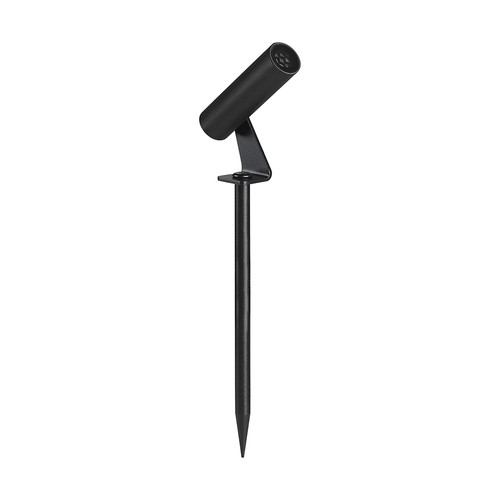 Spot de jardin LED 24V avec piquet - 2W, IP65, noir, rond, extérieur, aluminium