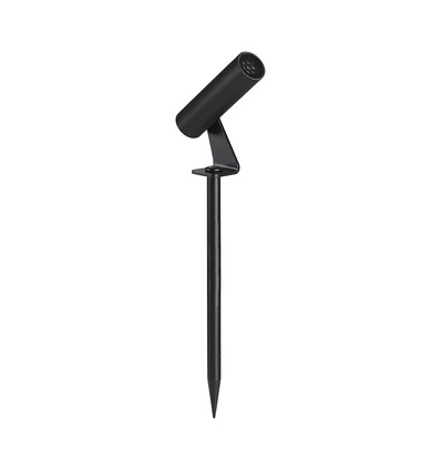 Spot de jardin LED 24V avec piquet - 2W, IP65, noir, rond, extérieur, aluminium
