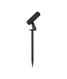Spot de jardin LED 24V avec piquet - 2W, IP65, noir, rond, extérieur, aluminium