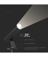 Spot de jardin LED 24V avec piquet - 2W, IP65, noir, rond, extérieur, aluminium