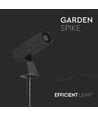 Spot de jardin LED 24V avec piquet - 2W, IP65, noir, carré, extérieur, aluminium