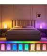 Lampe de table/de chevet LED RGB+CCT rechargeable - Blanc, tactile dimmable, IP20 intérieur