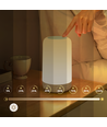 Lampe de table/de chevet LED RGB+CCT rechargeable - Blanc, tactile dimmable, IP20 intérieur
