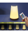 Lampe de table/de chevet LED RGBW rechargeable - Blanc, tactile dimmable, IP20 intérieur