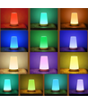 Lampe de table/de chevet LED RGBW rechargeable - Blanc, tactile dimmable, IP20 intérieur