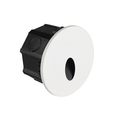 3W Ø15cm LED step light - CCT, IP65, noir, rond, aluminium