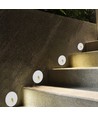 3W Ø15cm LED step light - CCT, IP65, noir, rond, aluminium