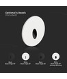 3W Ø15cm LED step light - CCT, IP65, noir, rond, aluminium