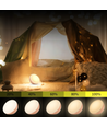 Lampe de table/nuit hémisphérique RGBW rechargeable - Blanc, tactile dimmable, IP20 intérieur