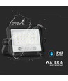 Projecteur LED Solaire 50W - 700lm, CCT 2000K-8000K, indicateur de batterie, noir, extérieur