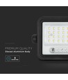 Projecteur LED Solaire 50W - 700lm, CCT 2000K-8000K, indicateur de batterie, noir, extérieur