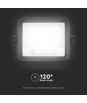 Projecteur LED Solaire 50W - 700lm, CCT 2000K-8000K, indicateur de batterie, noir, extérieur