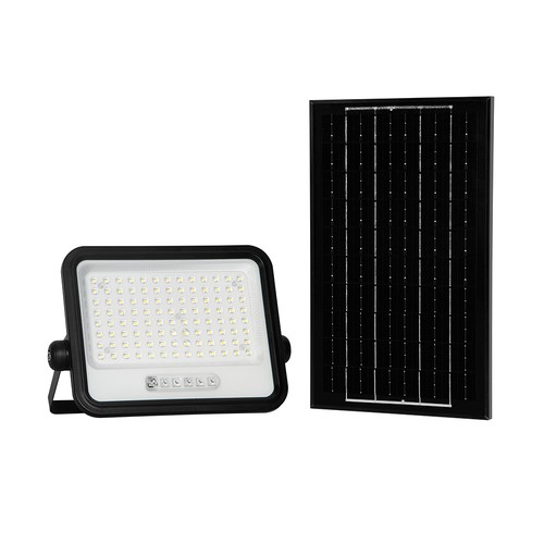 Projecteur LED Solaire 10W - 1700lm, IP65, avec panneau solaire et détecteur