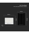 Projecteur LED Solaire 10W - 1700lm, IP65, avec panneau solaire et détecteur