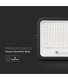 Projecteur LED Vt-304w 300W - avec panneau solaire, CCT : 7 en 1, boîtier noir, avec indicateur de batterie, IP65