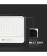 Projecteur LED Solaire 400W, 7-en-1 CCT - IP65, noir, batterie LiFePO4, avec panneau solaire et indicateur de batterie