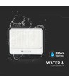 Projecteur LED Solaire 400W, 7-en-1 CCT - IP65, noir, batterie LiFePO4, avec panneau solaire et indicateur de batterie