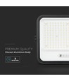 Projecteur LED Solaire 400W, 7-en-1 CCT - IP65, noir, batterie LiFePO4, avec panneau solaire et indicateur de batterie