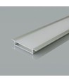 Profilé encastrable 2m pour rubans LED - Aluminium argent, avec diffuseur, pour rubans jusqu