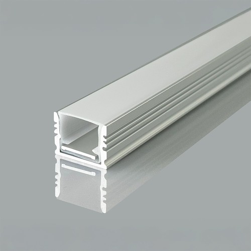 Profilé de sol 2m pour rubans LED - 17x14mm, avec diffuseur, montage en saillie